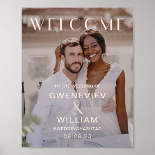 Poster Tipografia de Boas-Vindas de Casamento com Foto