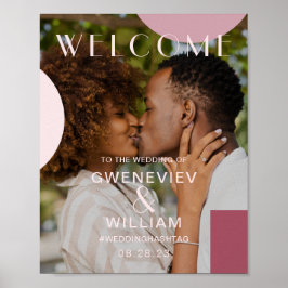 Poster Tipografia de Boas-vindas de Casamento com Foto Ge