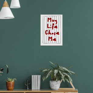 Poster Tipografia de Citação de Café Divertida — A Vida d