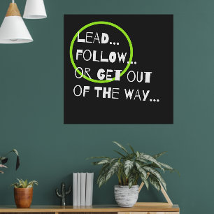 Poster Tipografia de Citação de Diversão e Liderança Sass