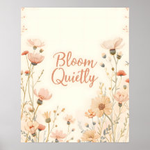 Tipografia de Citação Inspiradora Florescer Silenc