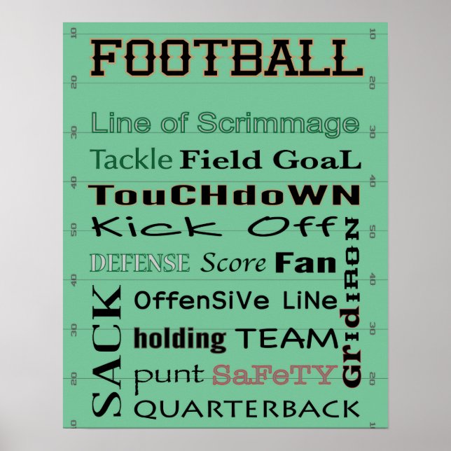Poster Tipografia de FUTEBOL (Frente)