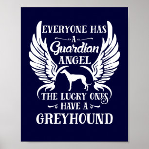 Poster Tipografia de Greyhound guardian