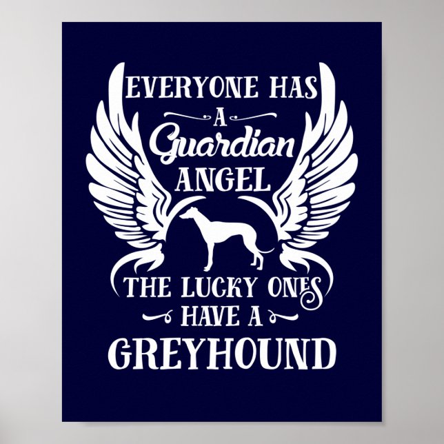 Poster Tipografia de Greyhound guardian (Frente)