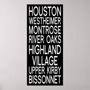 Póster Tipografia de Houston  