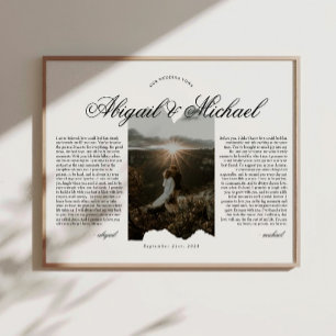 Poster Tipografia de Letra Moderna para Votos de Casament