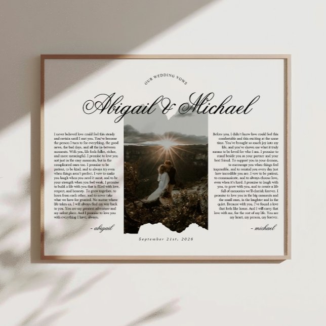 Poster Tipografia de Letra Moderna para Votos de Casament (Criador carregado)