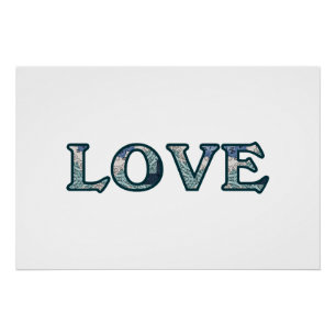 Póster Tipografia de Mandala LOVE
