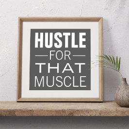 Póster Tipografia de Motivação para Treino Simples