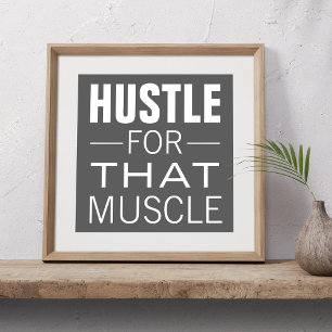 Póster Tipografia de Motivação para Treino Simples