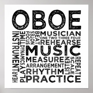 Póster Tipografia de Oboe
