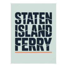 Tipografia de onda da Staten Island Ferry