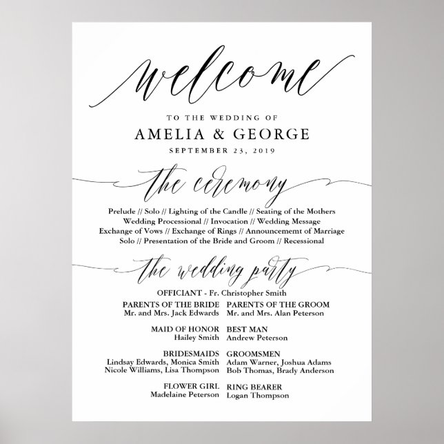 Poster Tipografia de Script Elegante (Frente)