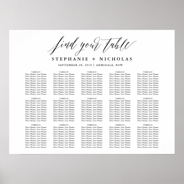 Poster Tipografia de Script Elegante (Frente)