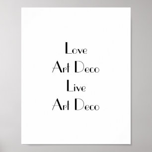 Poster Tipografia do Love Art Deco