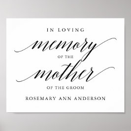 Poster Tipografia em memória amorosa sinal de casamento m