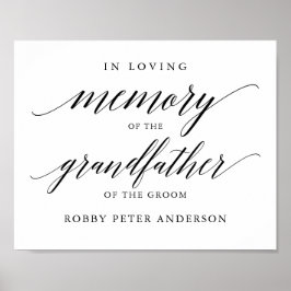 Poster Tipografia em memória amorosa sinal de casamento m