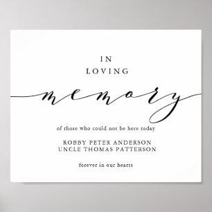 Poster Tipografia em memorial loving do sinal do