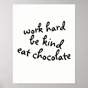 Poster tipografia inspirador do humor preto e branco
