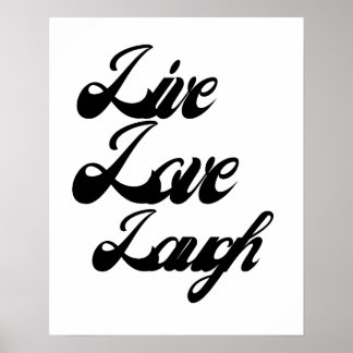 Poster Tipografia Live Love Laugh| Inspiração