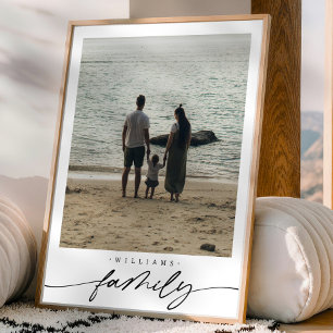 Póster Tipografia Moderna e Elegante de Foto de Família e