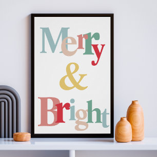 Póster Tipografia moderna no Natal