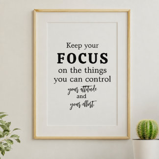 Poster Tipografia Motivacional Minimalista Personalizada