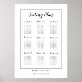 Poster Tipografia Negra Minimalista/Plano de Sede Frontei