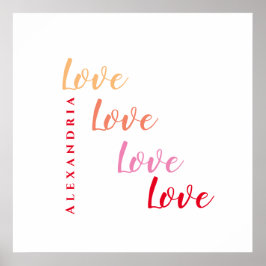 Poster Tipografia Personalizada do Amor