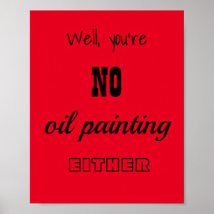 Poster Tipografia Sem Pintura a Óleo