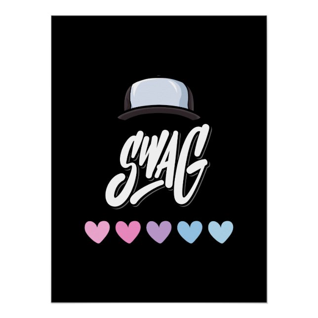 Póster Tipografia Swag Good Vibs (Frente)