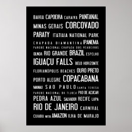Poster tipográfico do Brasil