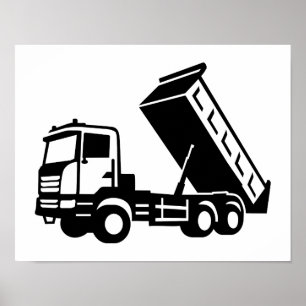 Póster Tipper do camião basculante