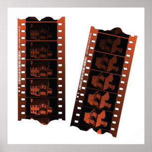 Poster Tira de Filme Negativo 35mm Vintage