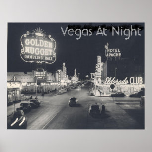 Póster Tira de Las Vegas do vintage