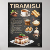 Tiramisu Recebe Chalkboard Arte Italiana
