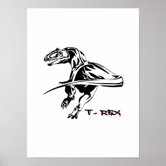 Poster Tiranossauro rex Dinossauro (Frente)