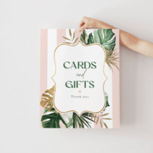 Poster Tiras cor-de-rosa para palma, bridal Cartões e pre