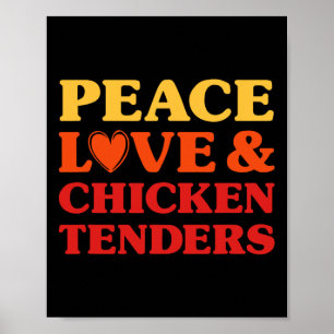 Poster Tiras de Frango Eu Amo Tiras de Frango Comida Dive