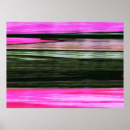 Poster Tiras Horizontais, Rosa abstrato E Verde 705