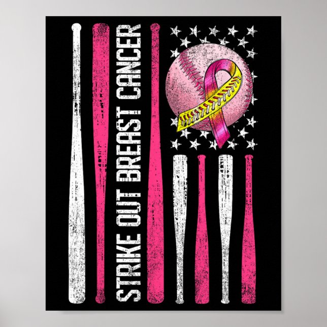 Poster Tire O Cancer Da Mama Suavemente Para Combater A C (Frente)