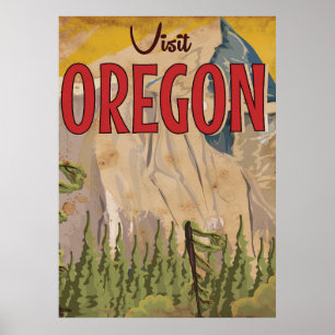 Póster Tire uma folga - Cartaz de viagem vintage do Orego
