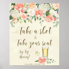 Póster Tire uma foto e sente-se no seu lugar sinal de cas