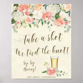 Póster Tire uma foto que nós amarramos o sinal de casamen