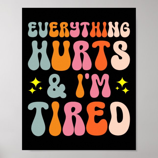 Poster Tiredness Gym Training Athleter Runner All H (Frente)