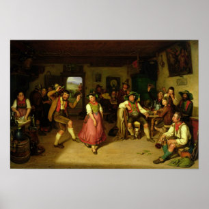 Poster Tiro e dança do alvo em Oberbayern, 1841