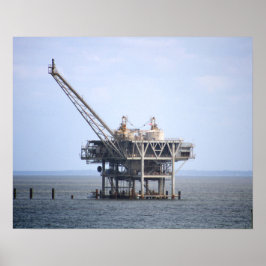 Poster Tiro industrial na cor do oceano do Golfo 16x20