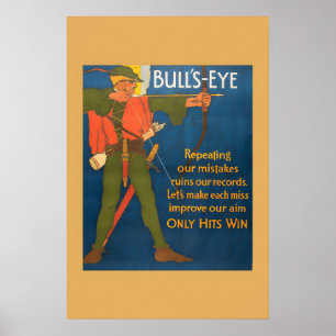 Poster Tiro no Alvo! Apenas Acertos Ganham! - Incentivo d