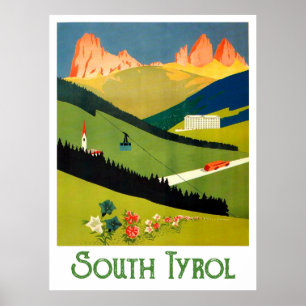 Poster Tirol do Sul, Áustria