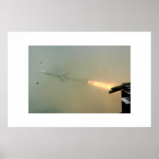 Póster tiros de mísseis